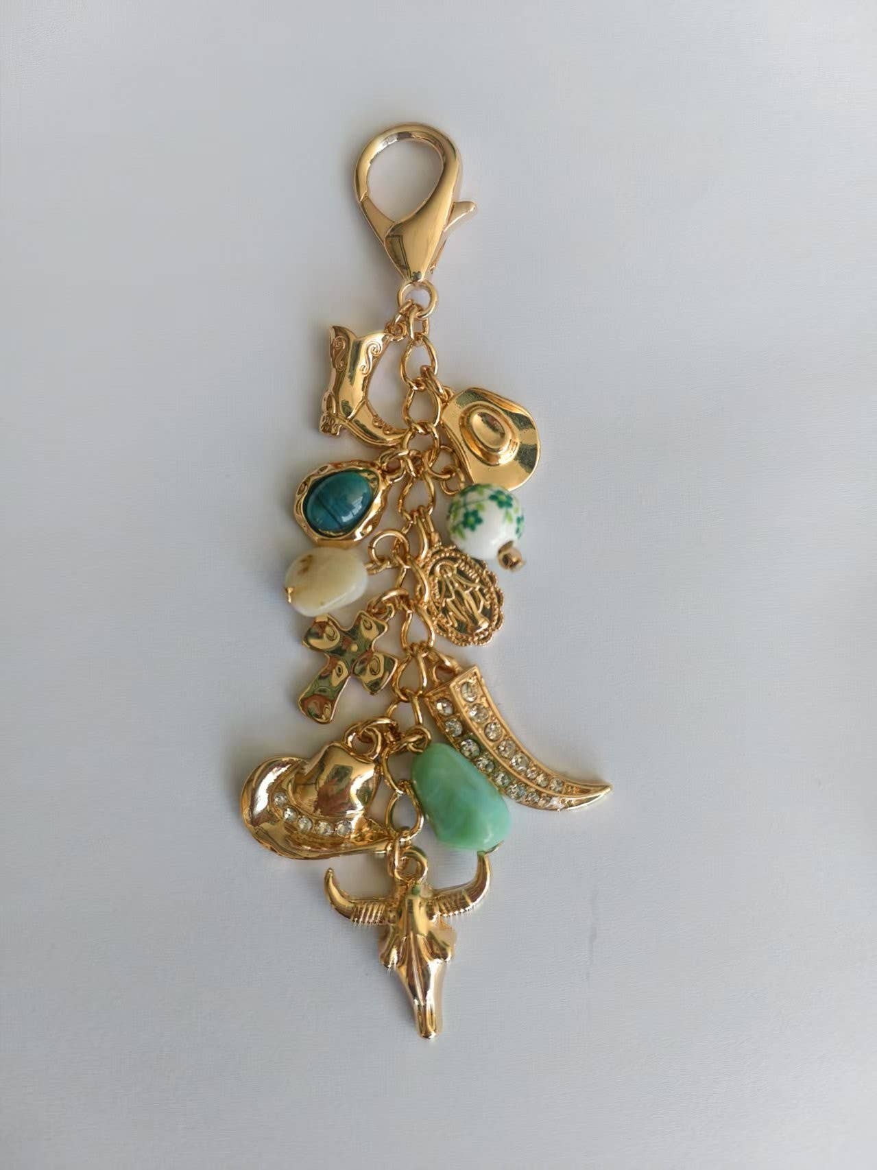 Western Porcelain Cowboy Bag Charm