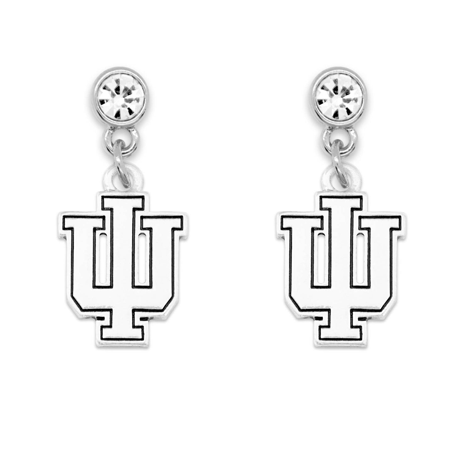 Indiana Hoosiers Lydia Silver Earrings