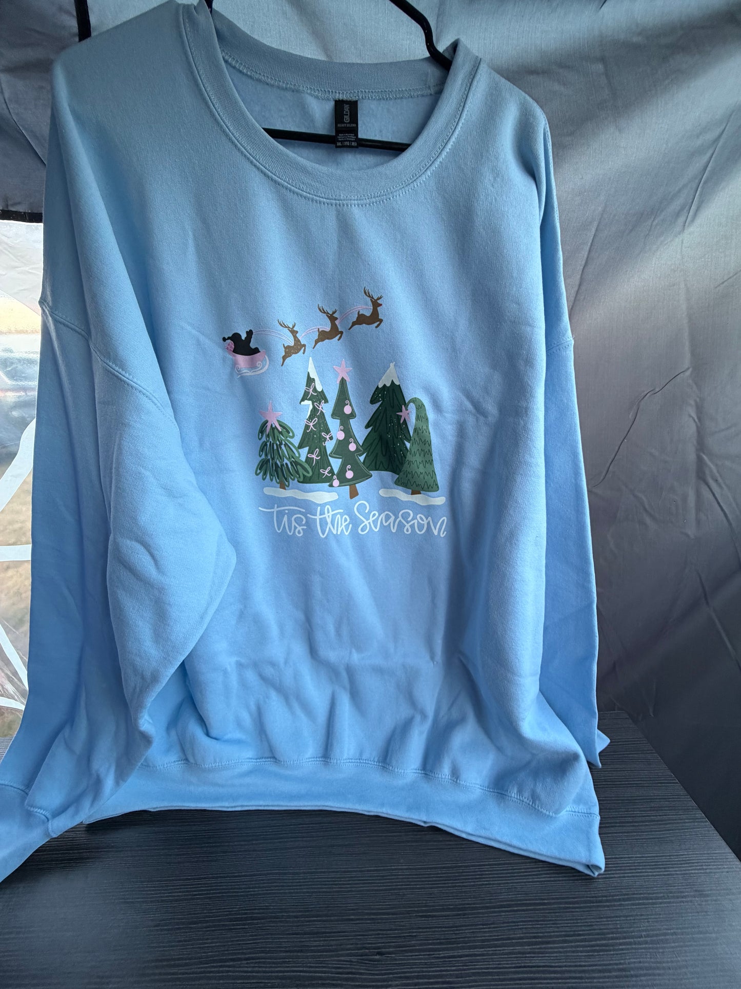 Crewneck - Lt Blue Tis the Season