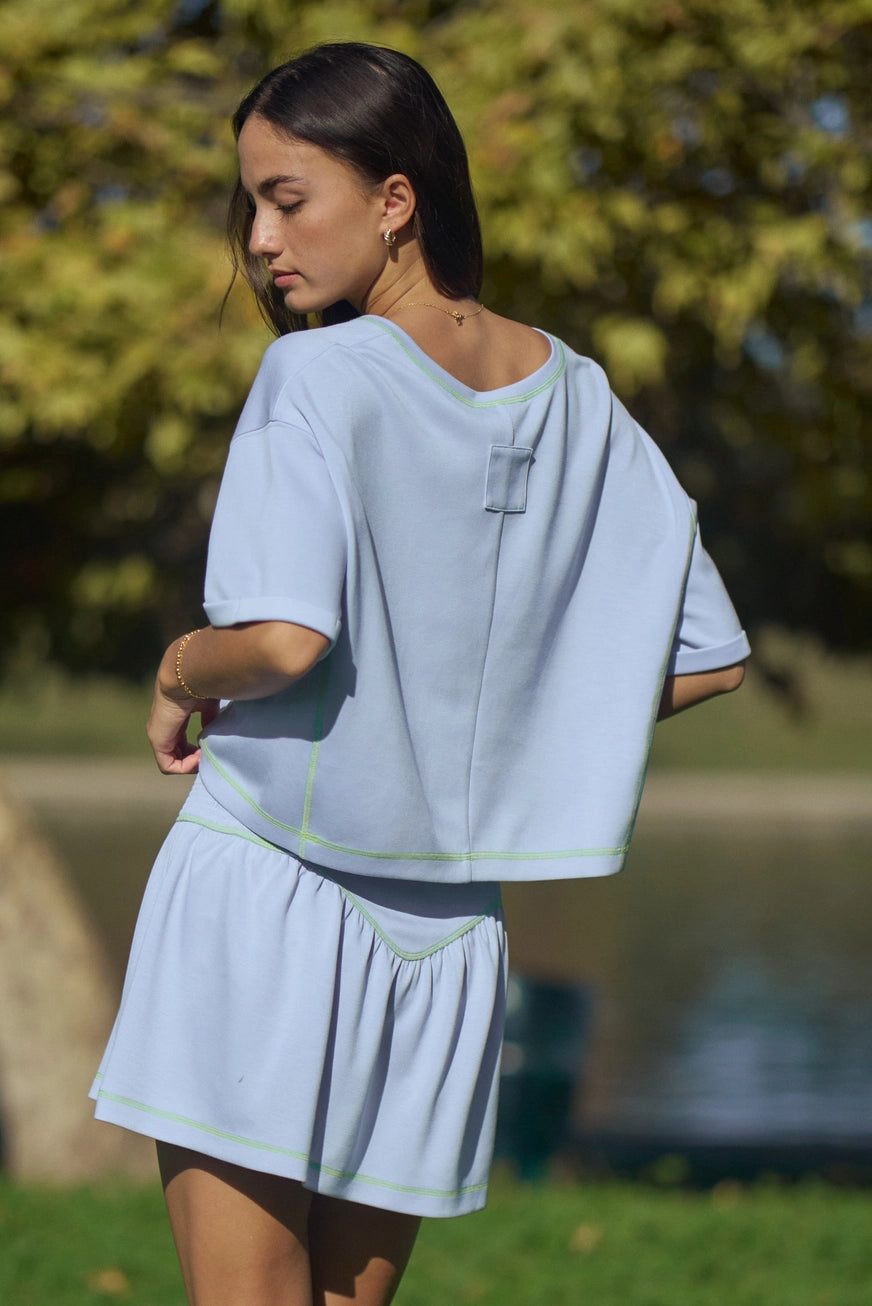 V Neck Skort Set
