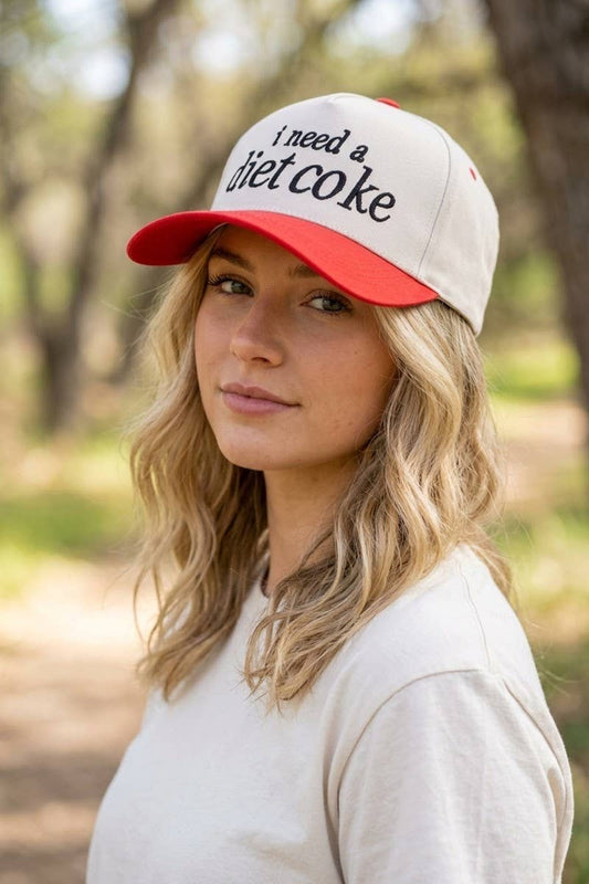 ‘I Need A Diet Coke’ Canvas Cotton Cap