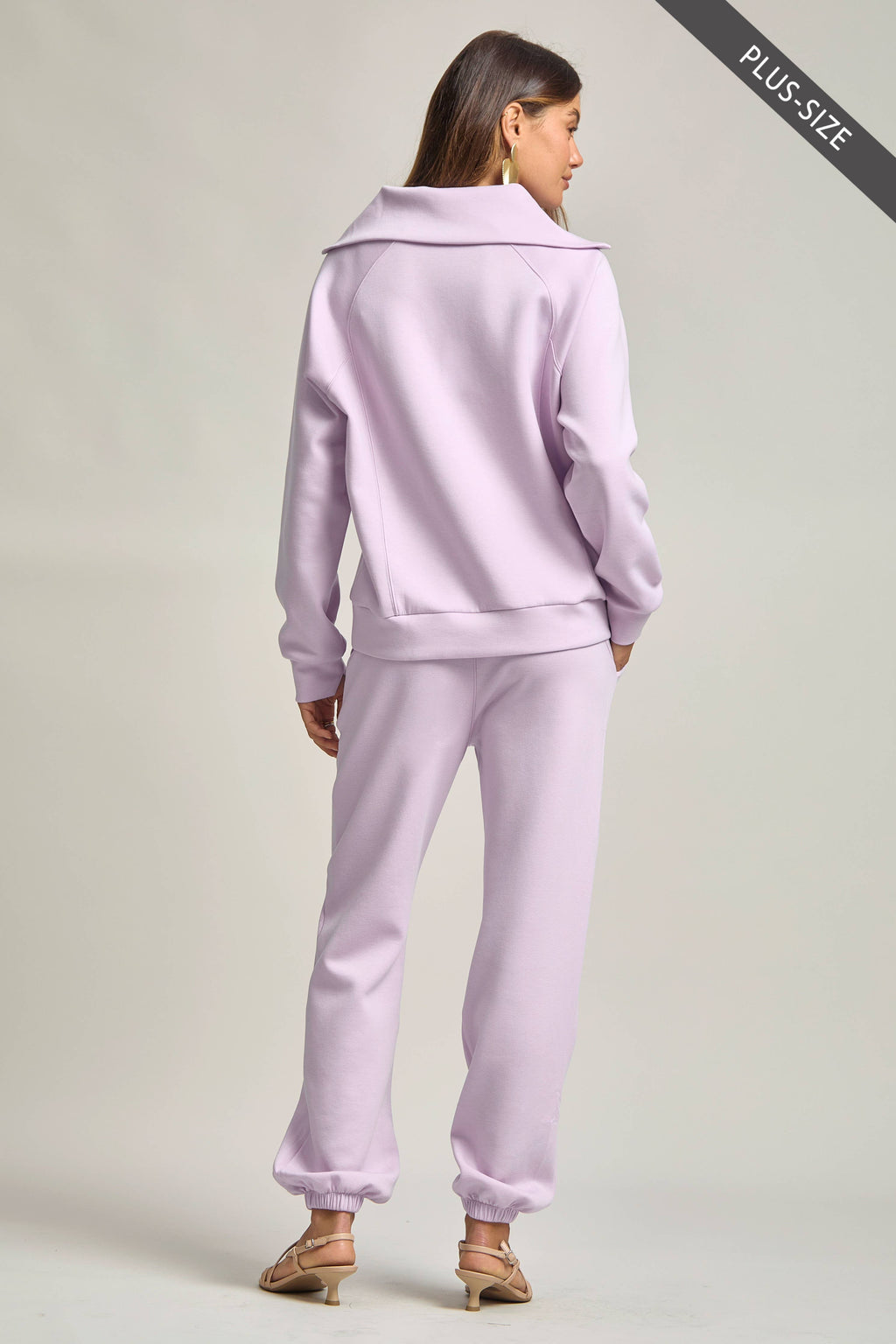 PLUS SIZE Quarter Zip Pullover + Jogger Modal Travel Set