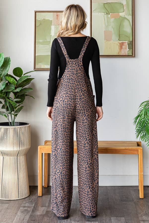Animal Print Overall Jumpsuit J5891