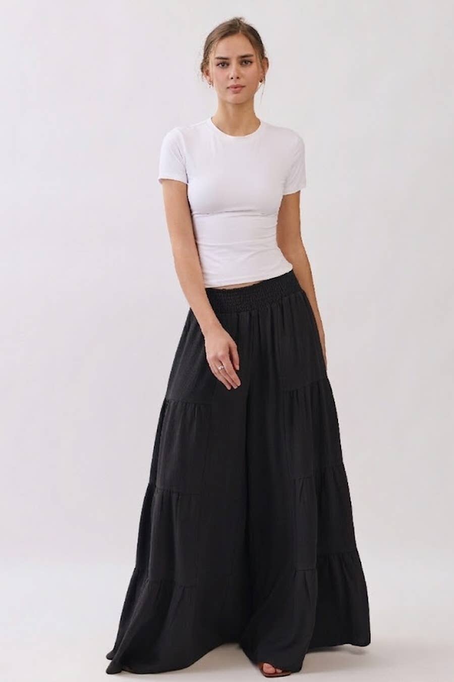Tiered Maxi Palazzo Pants
