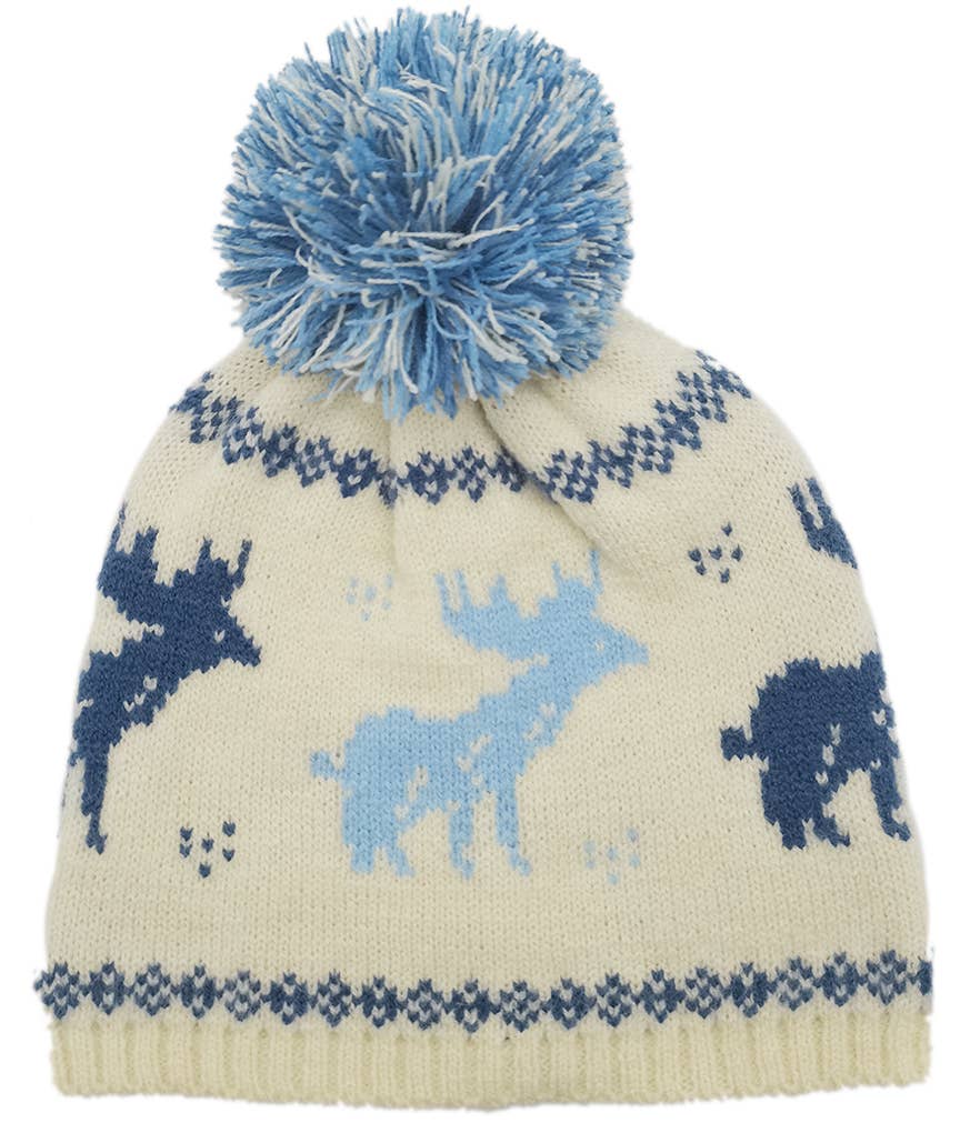 Reindeer Pom Pom Beanie