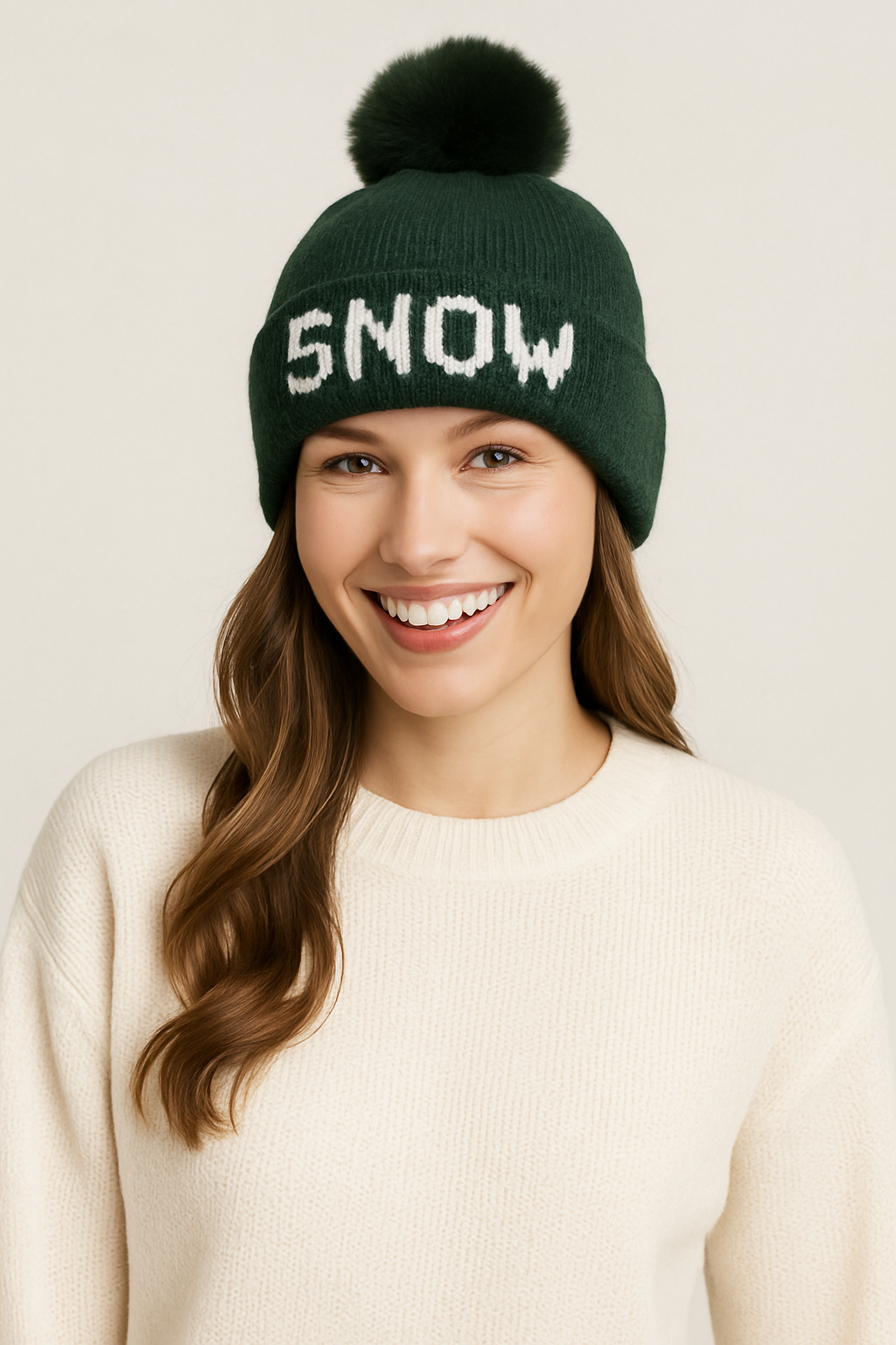 Snow Pom Pom Beanie