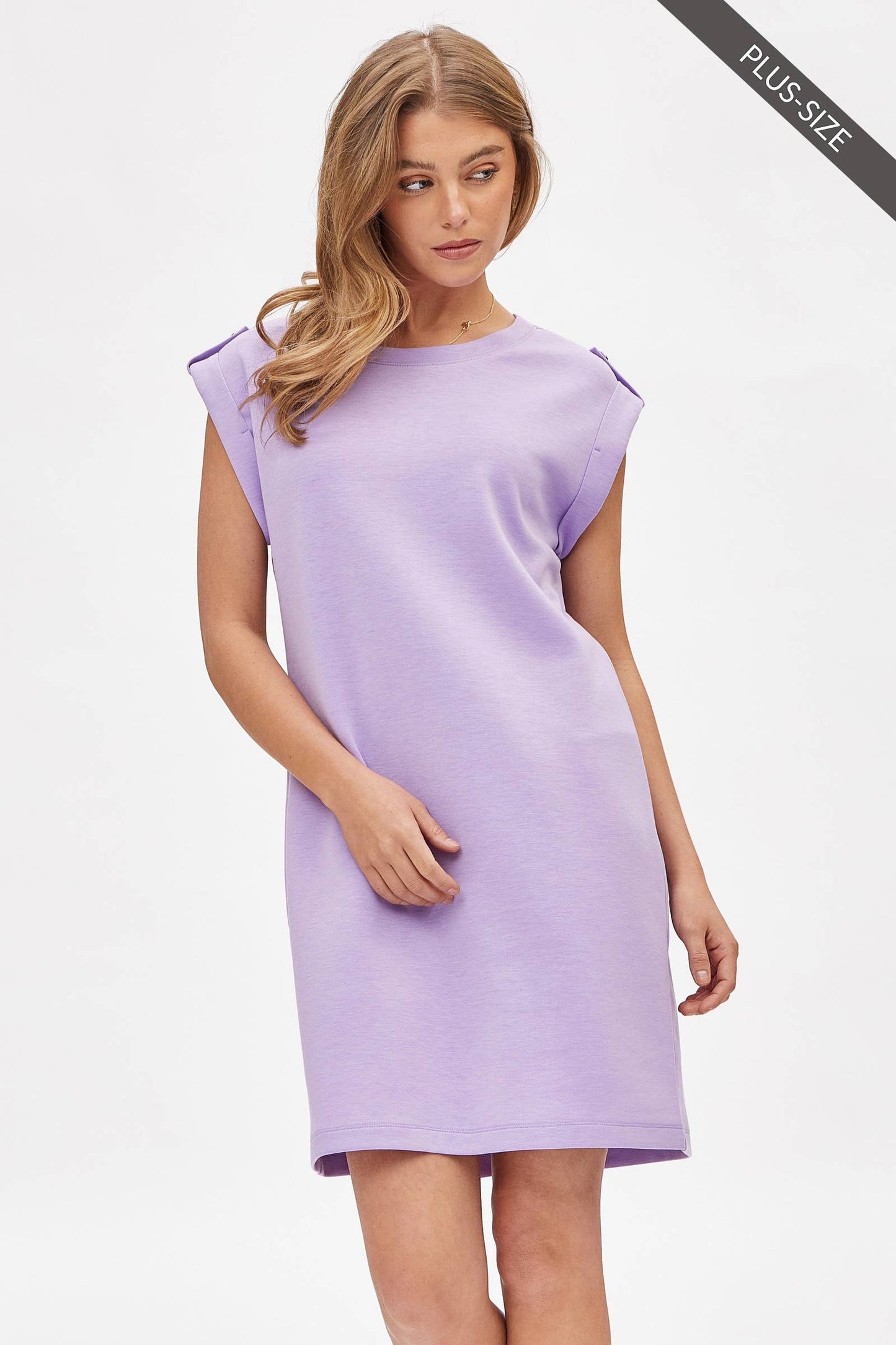 Curvy Cap Sleeve Scuba Modal A-Line Dress