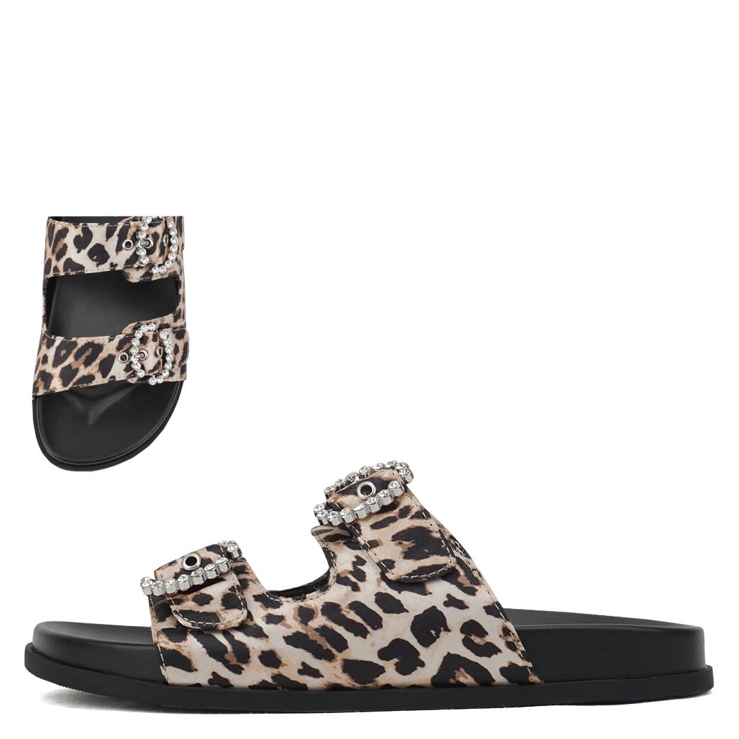 Cheetah sparkle buckle SANDALS