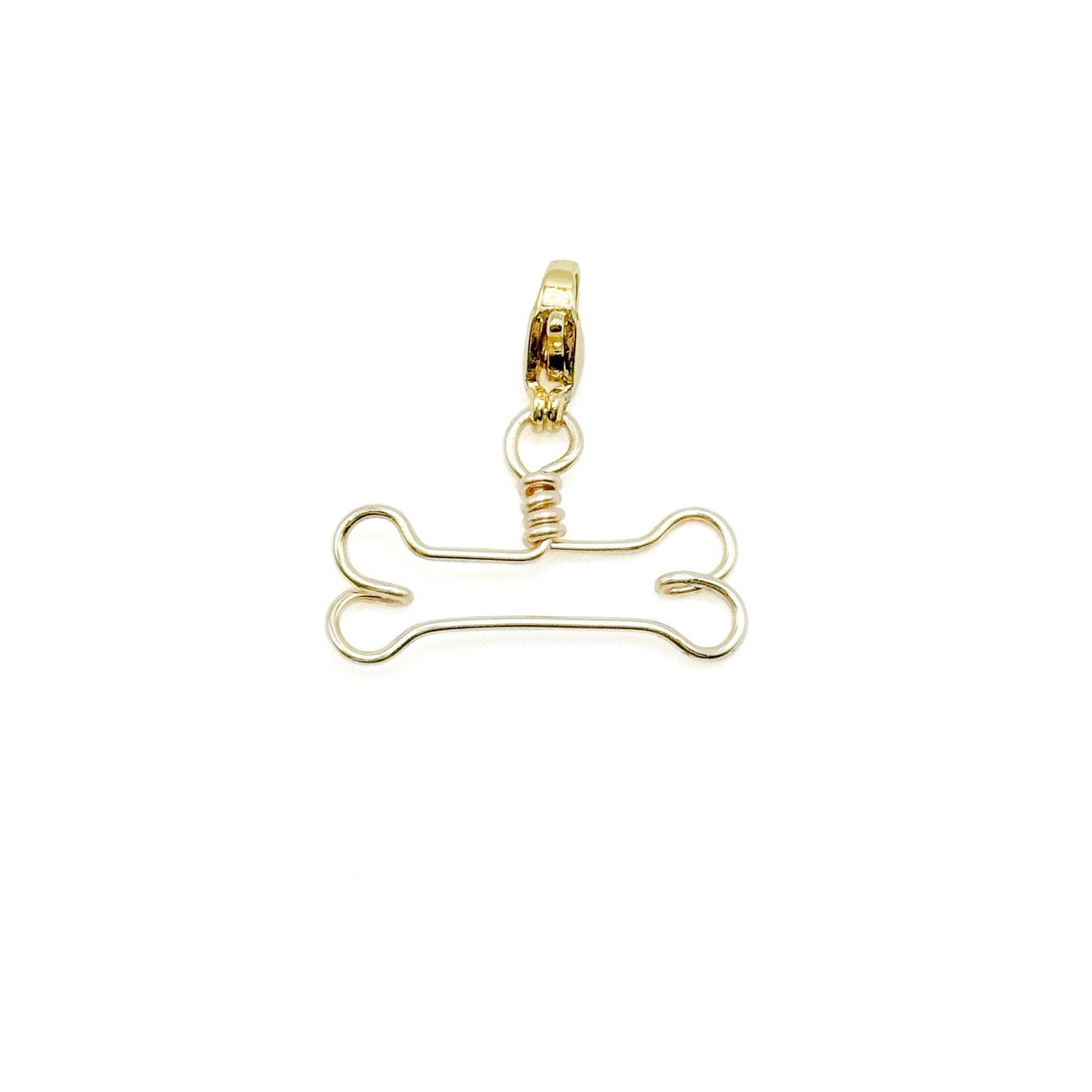 Bone silver charm