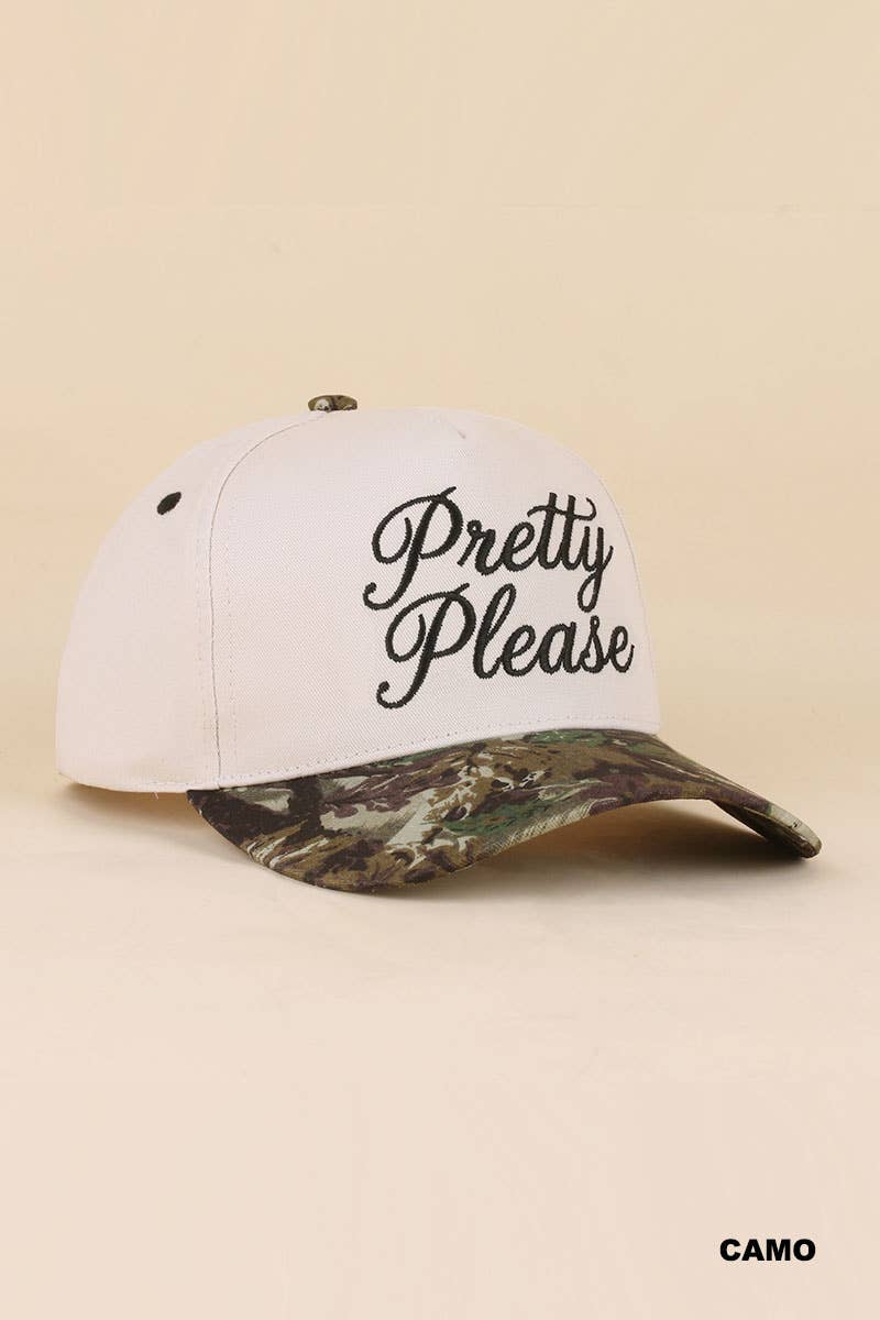 ‘Pretty Please’ Two Tone Snapback Hat