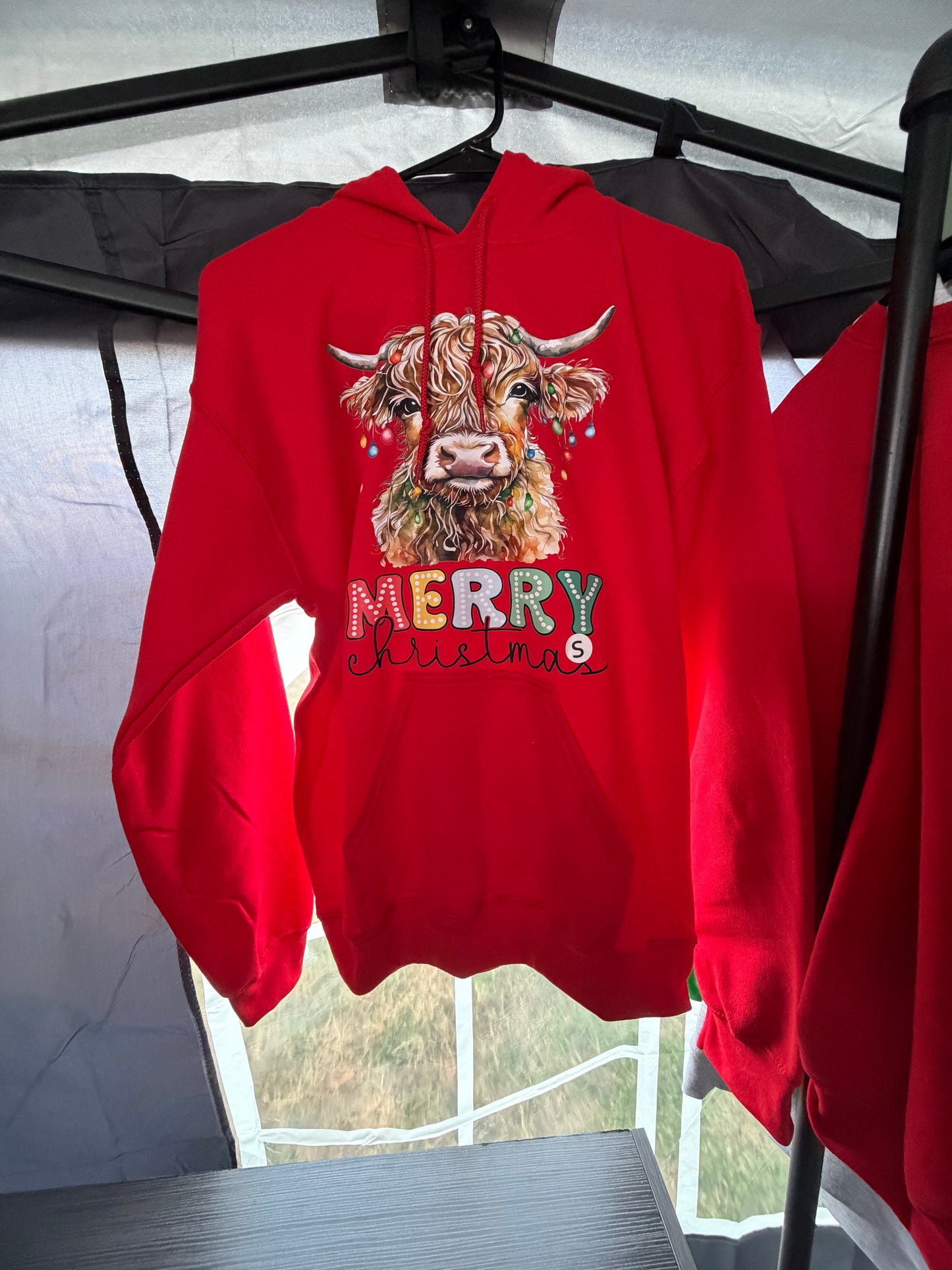 Hoodie- Merry Christmas Cow