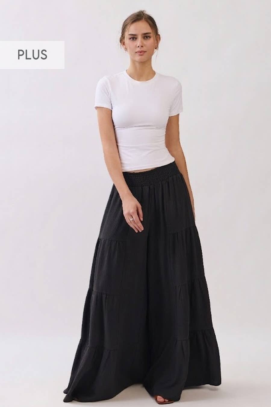 Tiered Maxi Palazzo Pants Curvy
