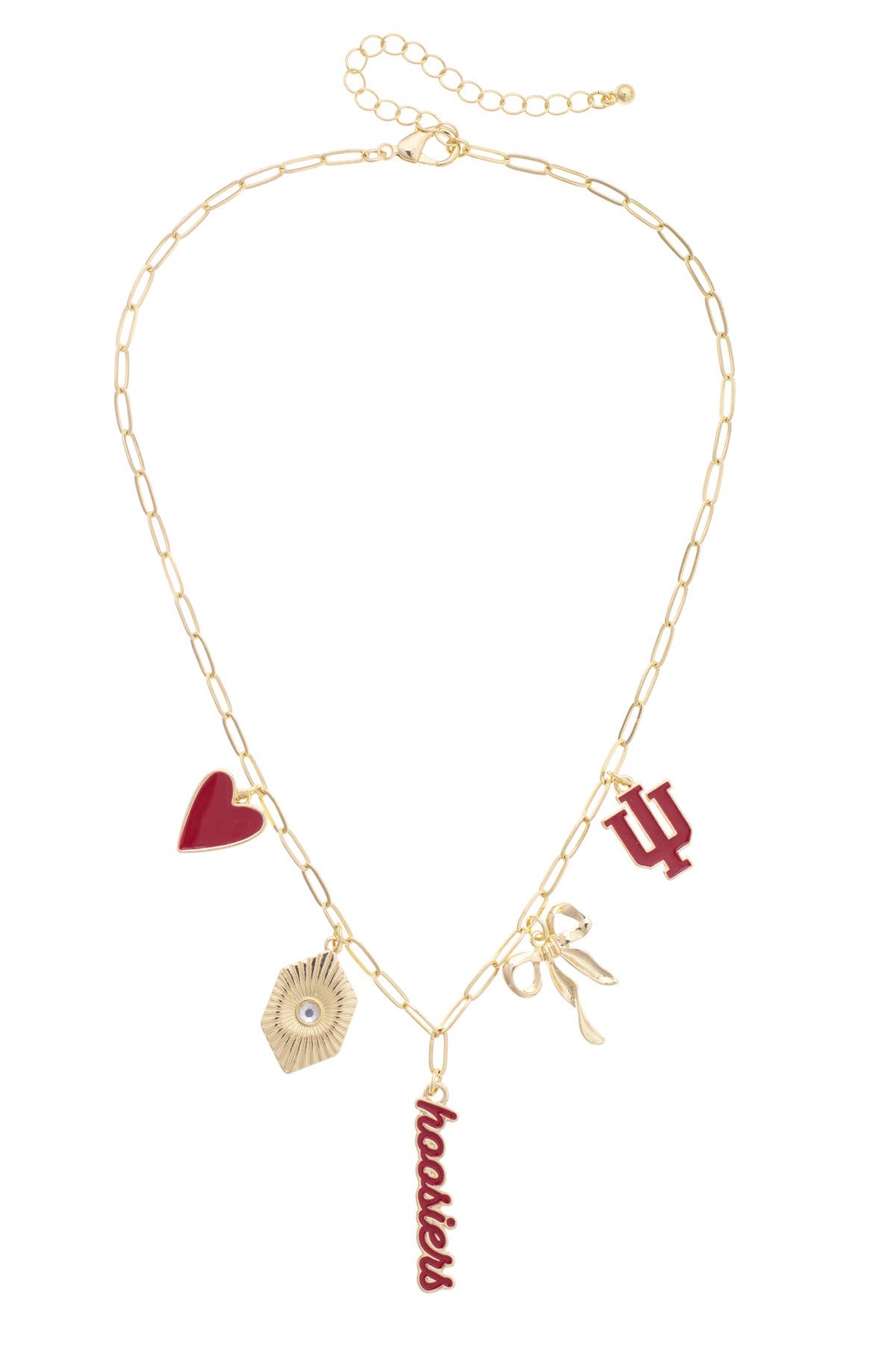 Indiana Hoosiers Paper Clip Charm Necklace