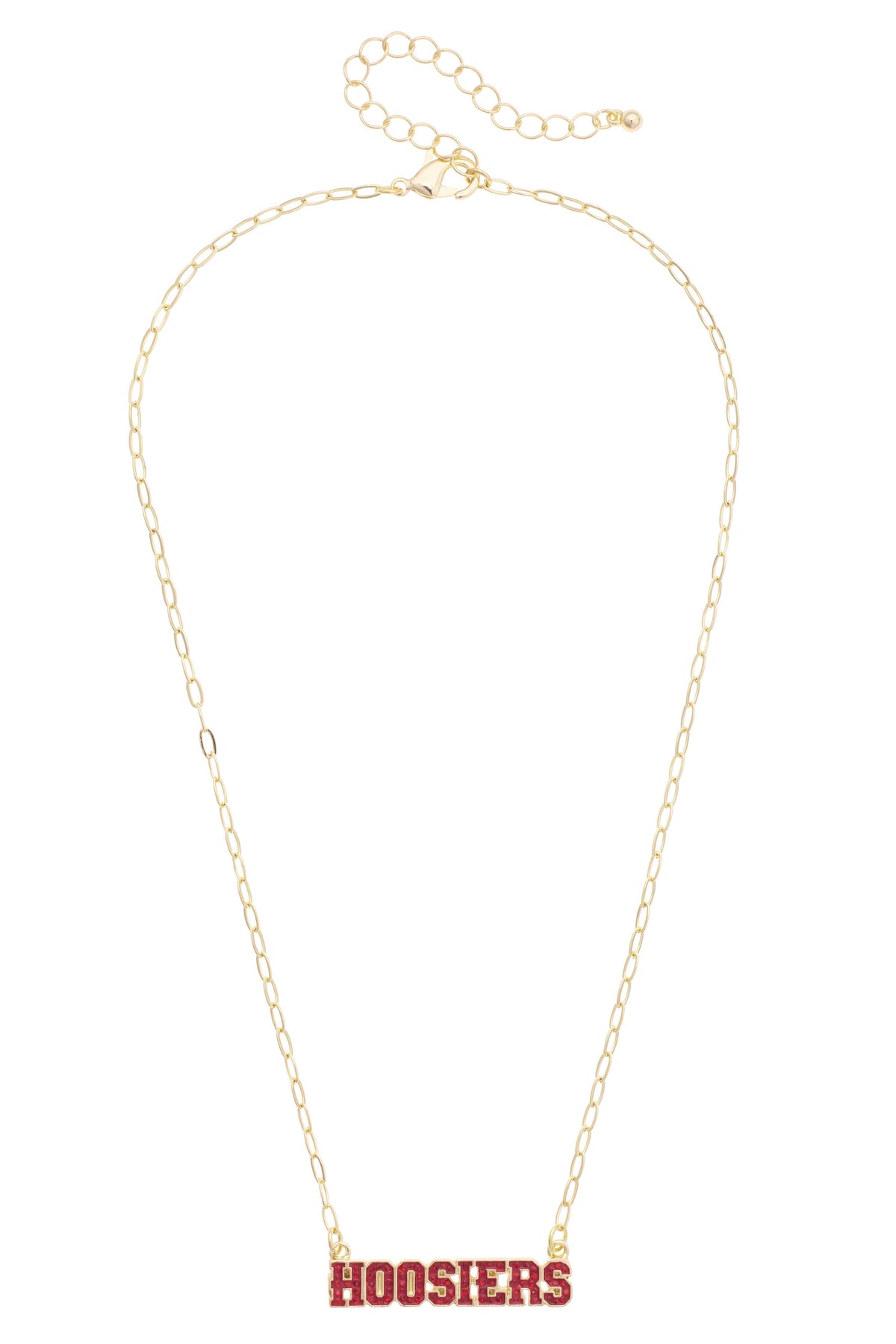 Indiana Hoosiers Pave Outline Necklace
