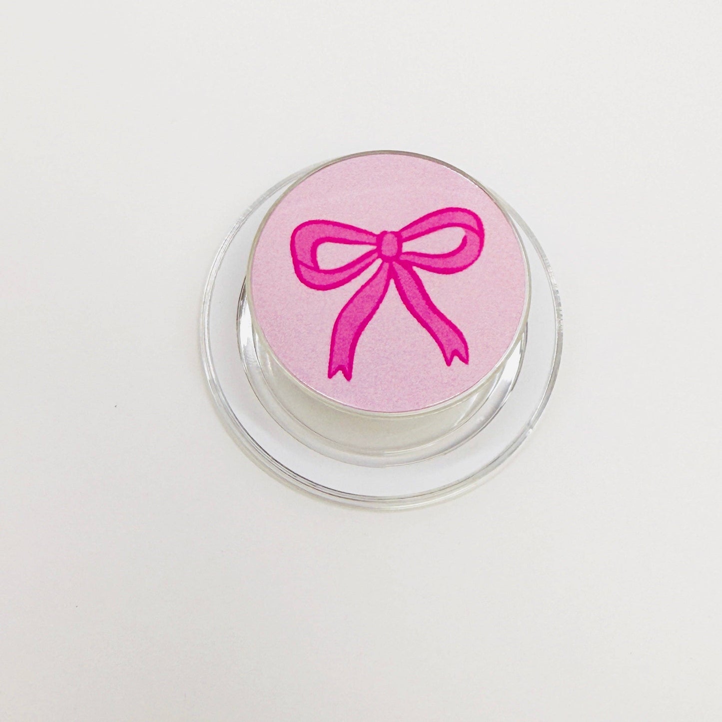 Magnetic Phone Grip, Pink Bow