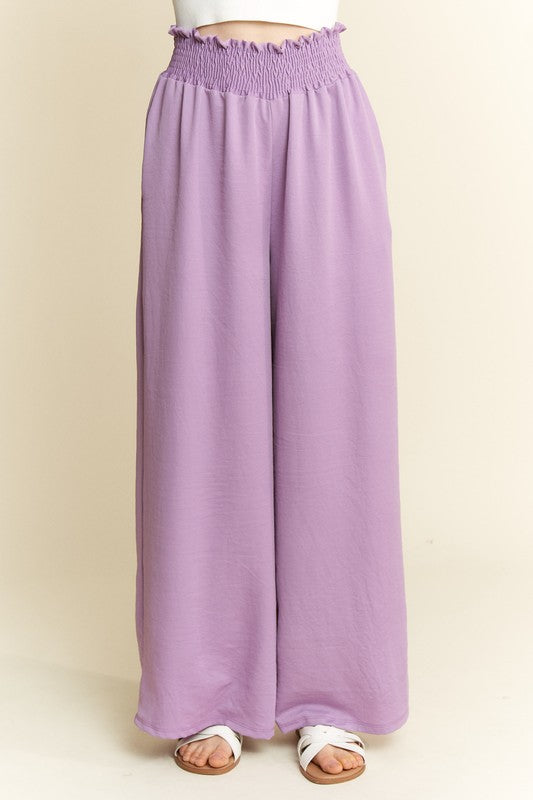 Solid Smocked Pants Curvy