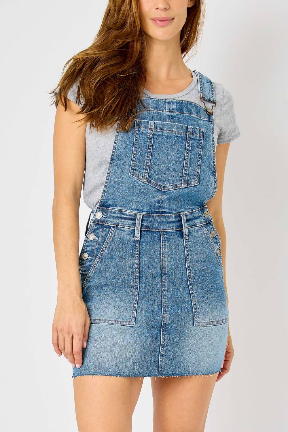 HW Raw Hem Overall Skirt - PLUS