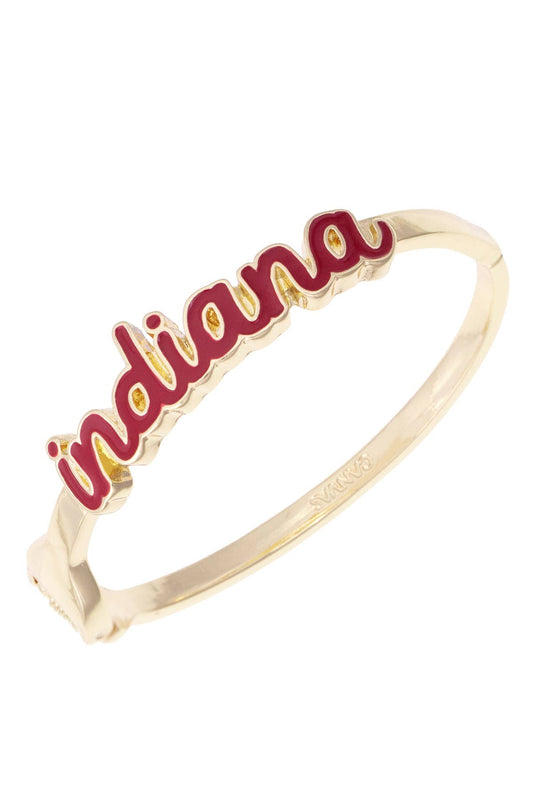 Indiana Cursive Hinge Bangle