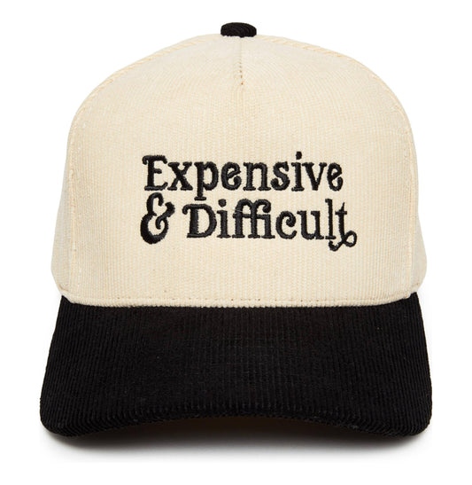 2-Tone Corduroy Hat - Expensive & Difficult - Black