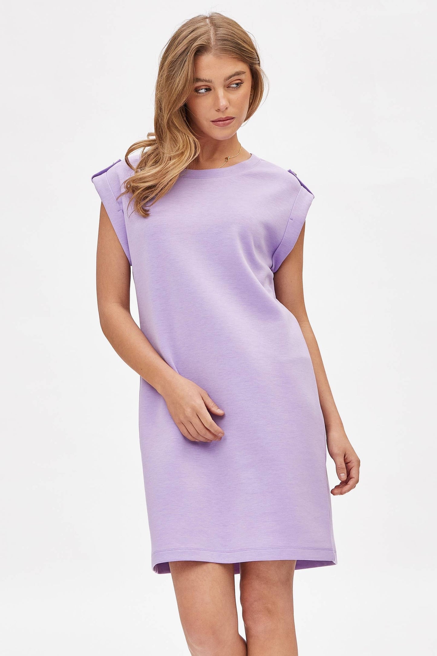 Cap Sleeve Scuba Modal A-Line Dress