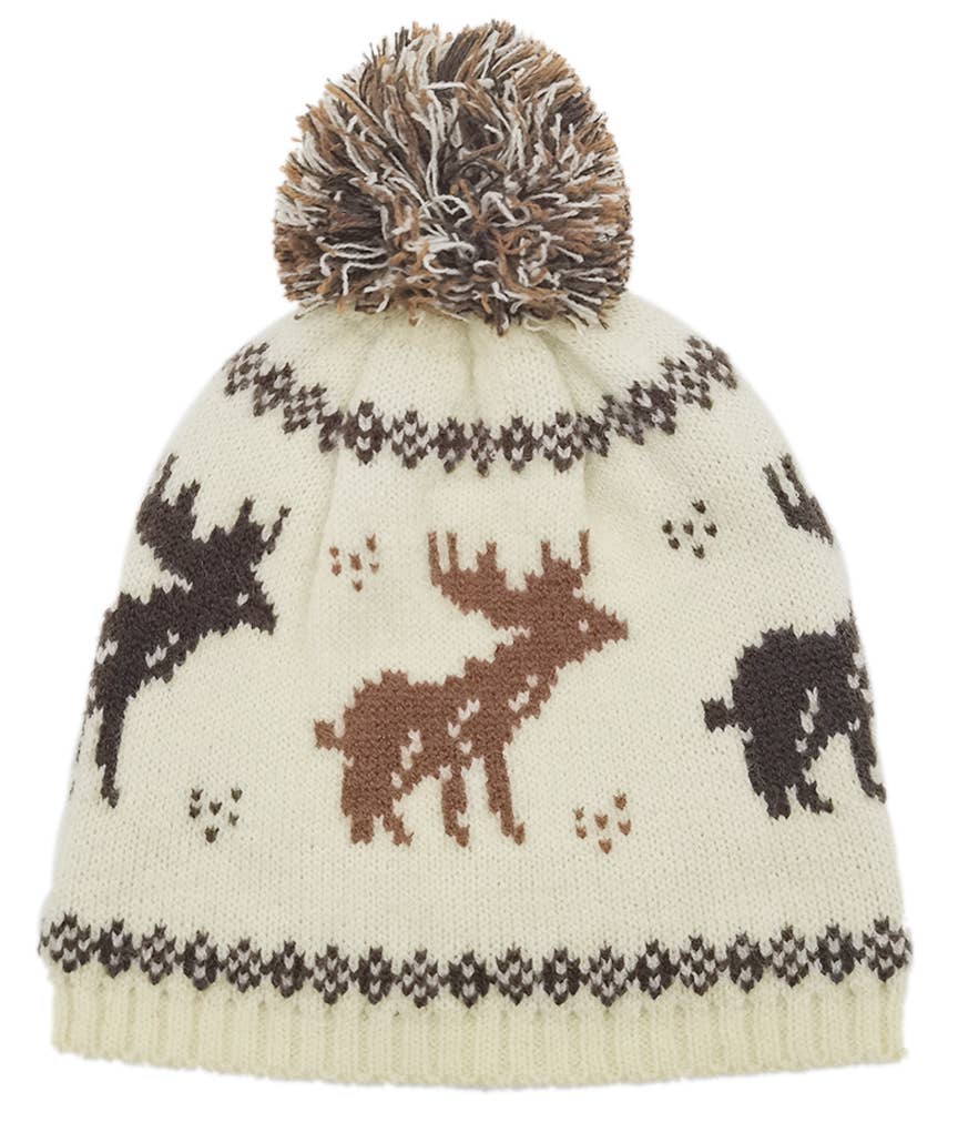 Reindeer Pom Pom Beanie
