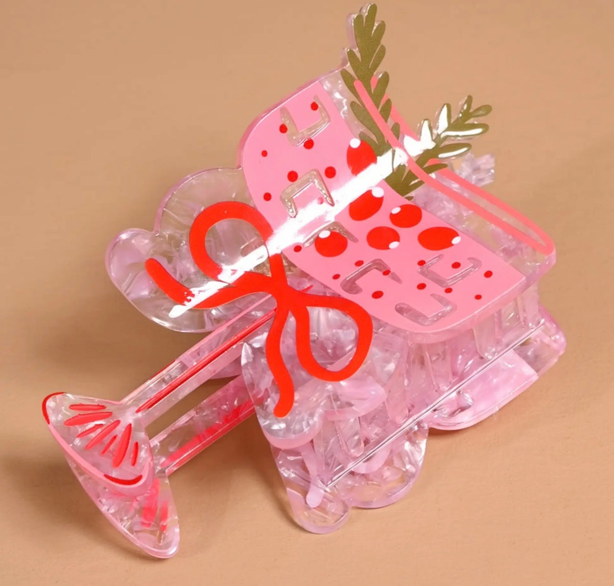 Cranberry Cosmo Hair Clip