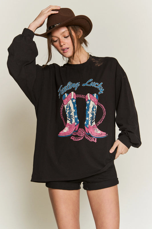 Western Cowboy Boots Long Sleeve