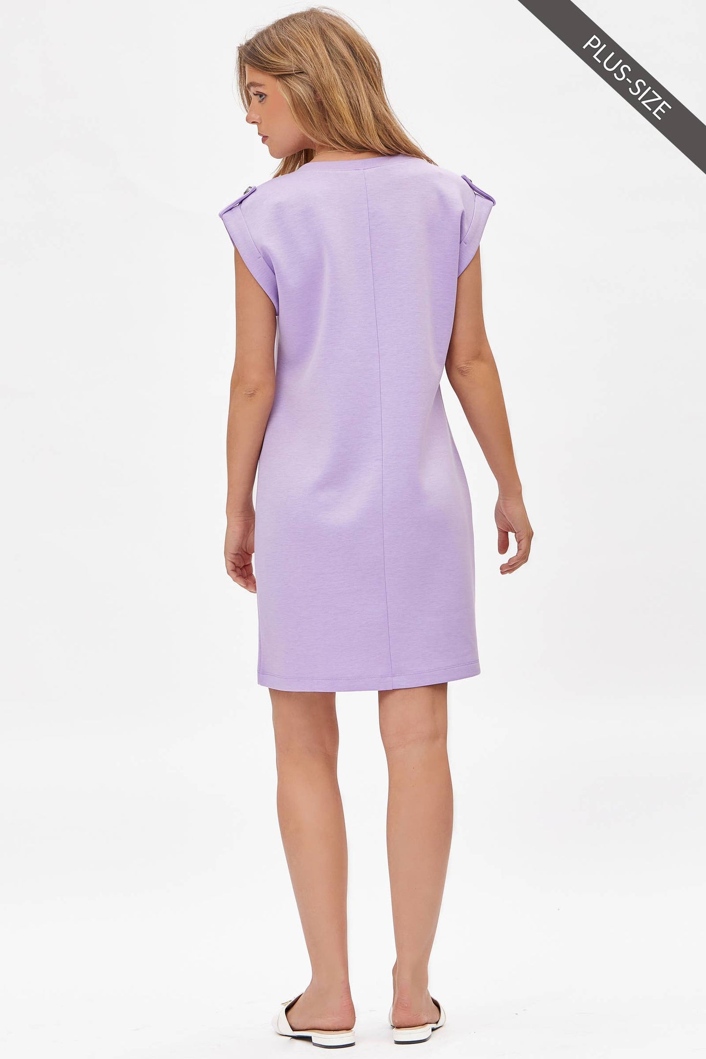 Curvy Cap Sleeve Scuba Modal A-Line Dress