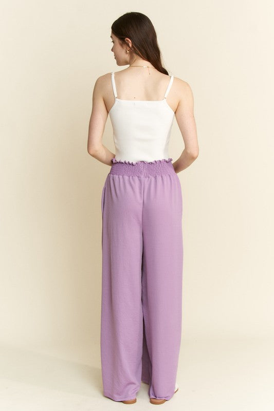 Solid Smocked Pants Curvy