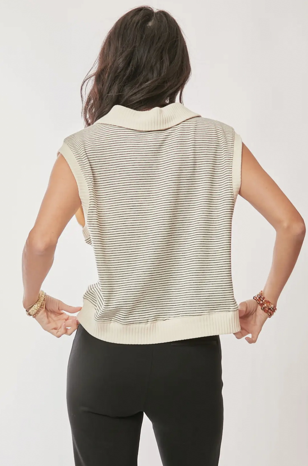 French Terry Boxy Fit Sweater Vest