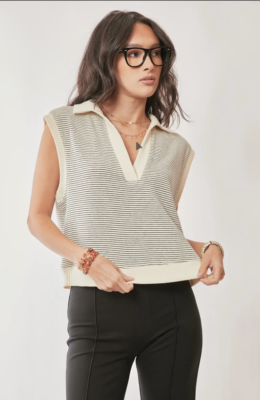 French Terry Boxy Fit Sweater Vest