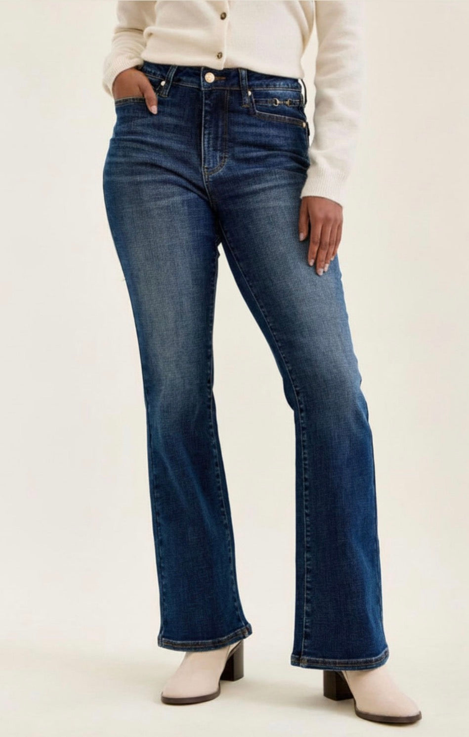 Bootcut with Harness Trim Jeans