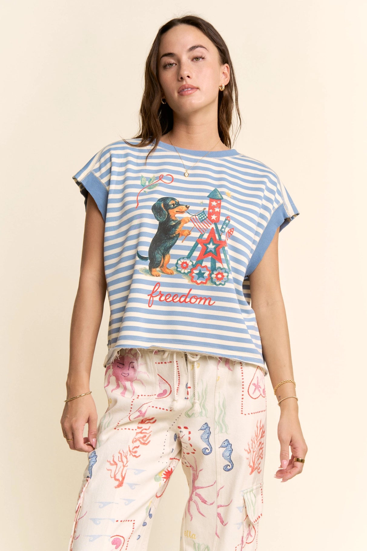 Freedom Criss Cross Back Shirt
