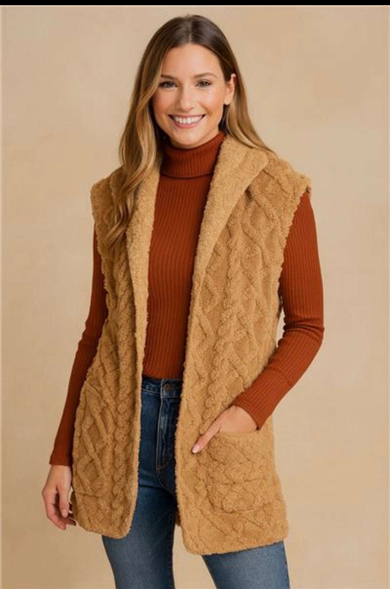 Jacquard Hoodie Stroller Vest