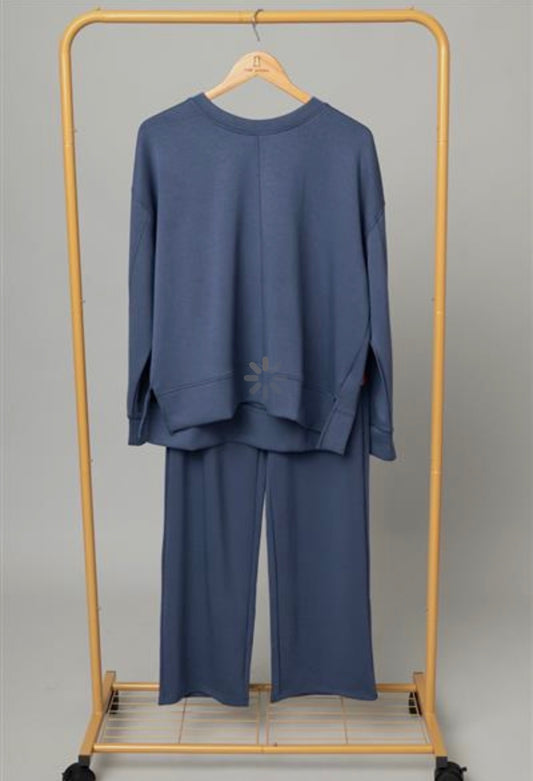 Silky Soft Drop Should Pullover & Pant Set