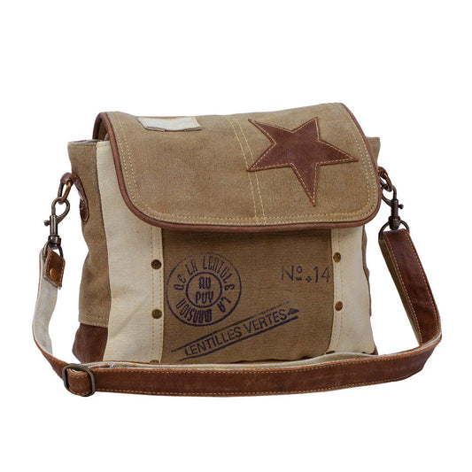 Leather Star Shoudler Bag- 0896