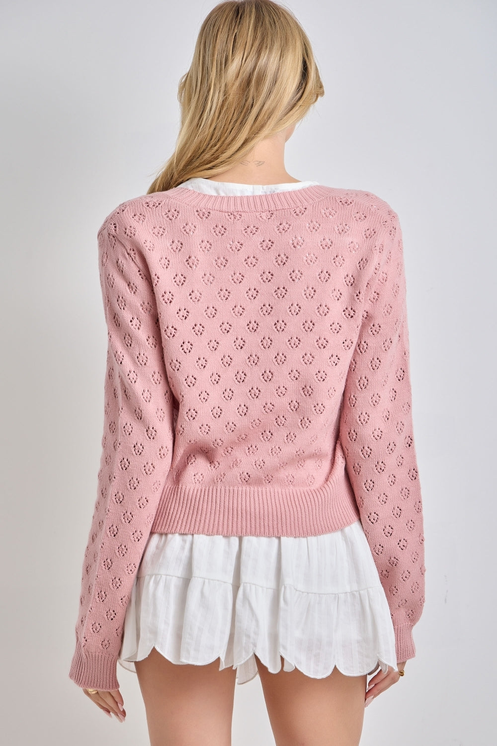 Knit Front Tie Cardigan