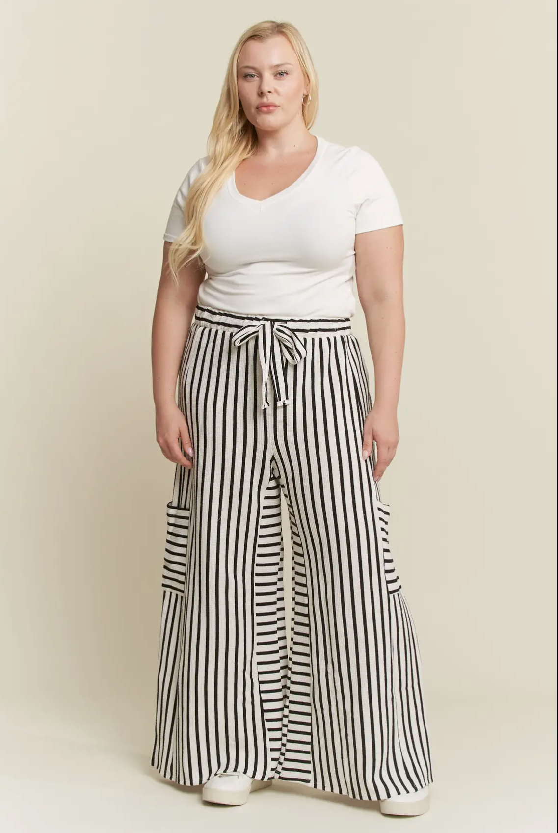 Wide Leg Pants Striped