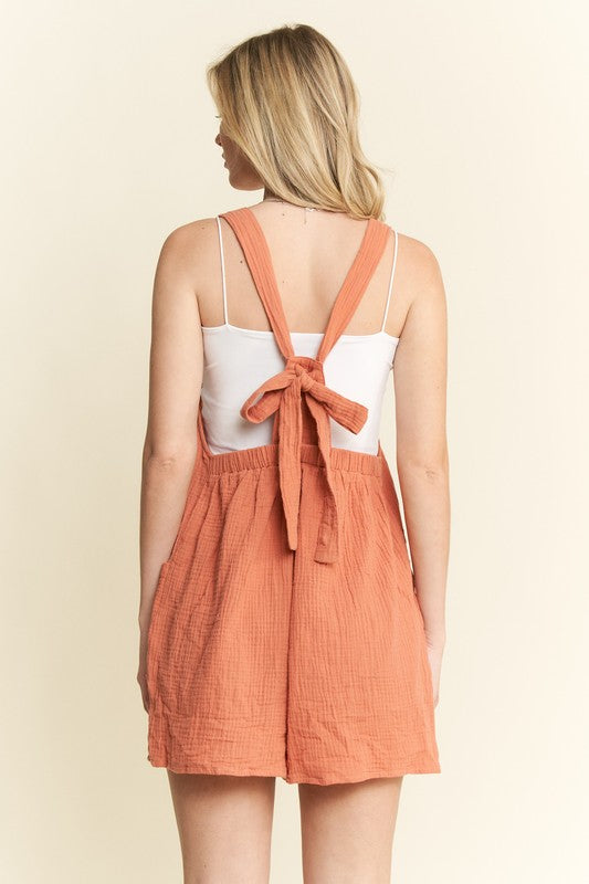 Square Neck Wide Leg Romper