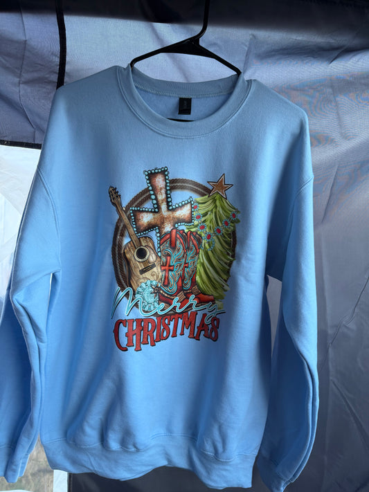 Crewneck - Lt Blue Western