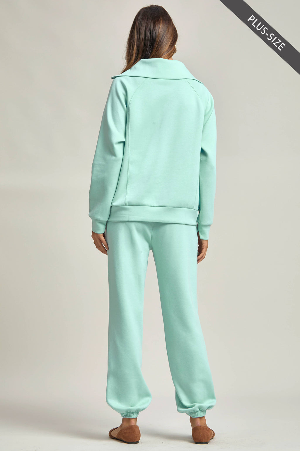 PLUS SIZE Quarter Zip Pullover + Jogger Modal Travel Set