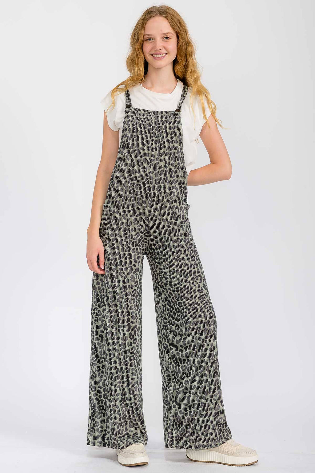 Animal Print Overall Jumpsuit J5891