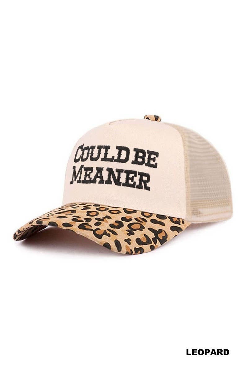Could Be Meaner Two-Tone Mesh Snapback Hat