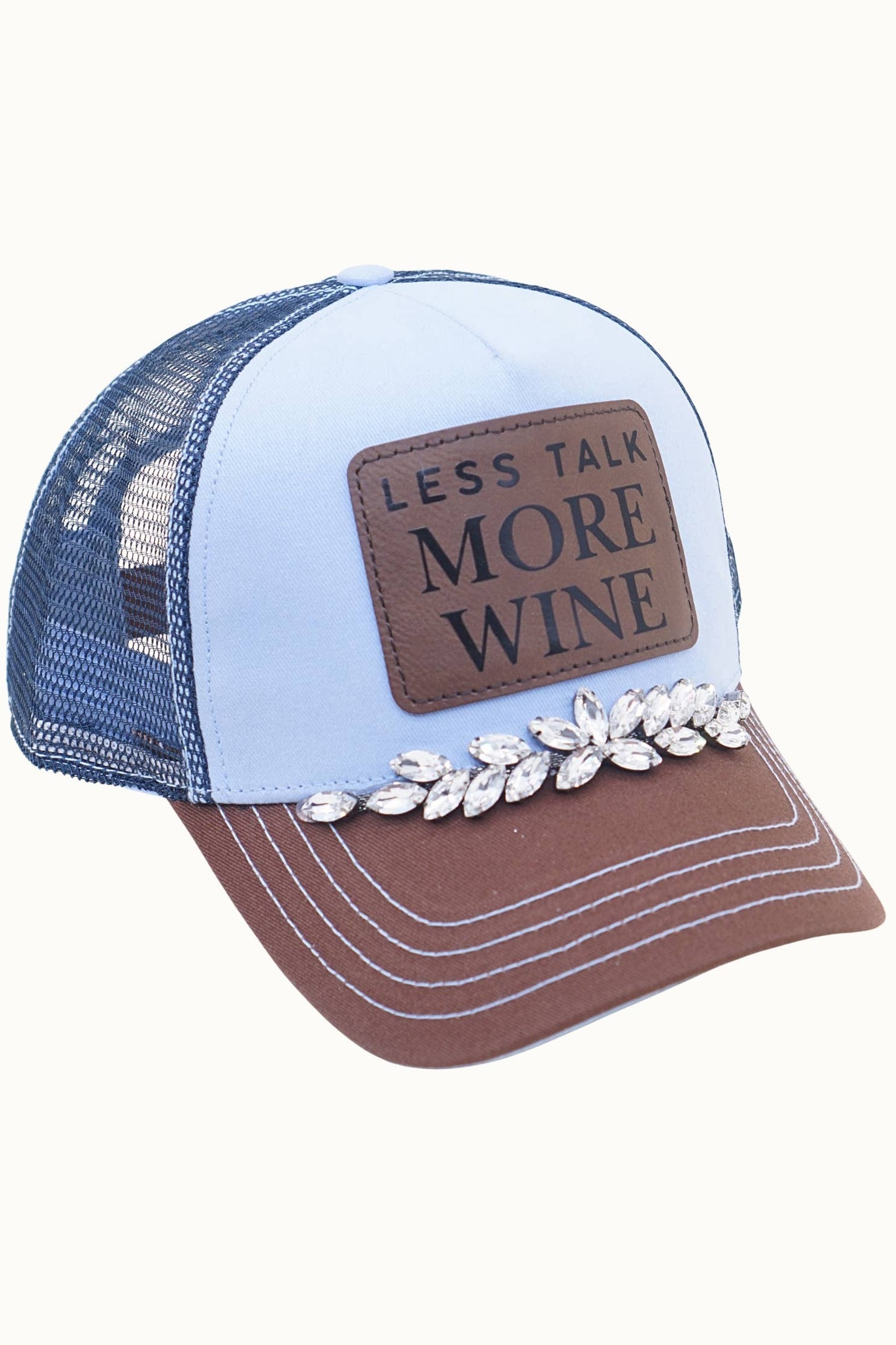 ‘Less Talk More Wine’ - Colorstory Collection Truckers