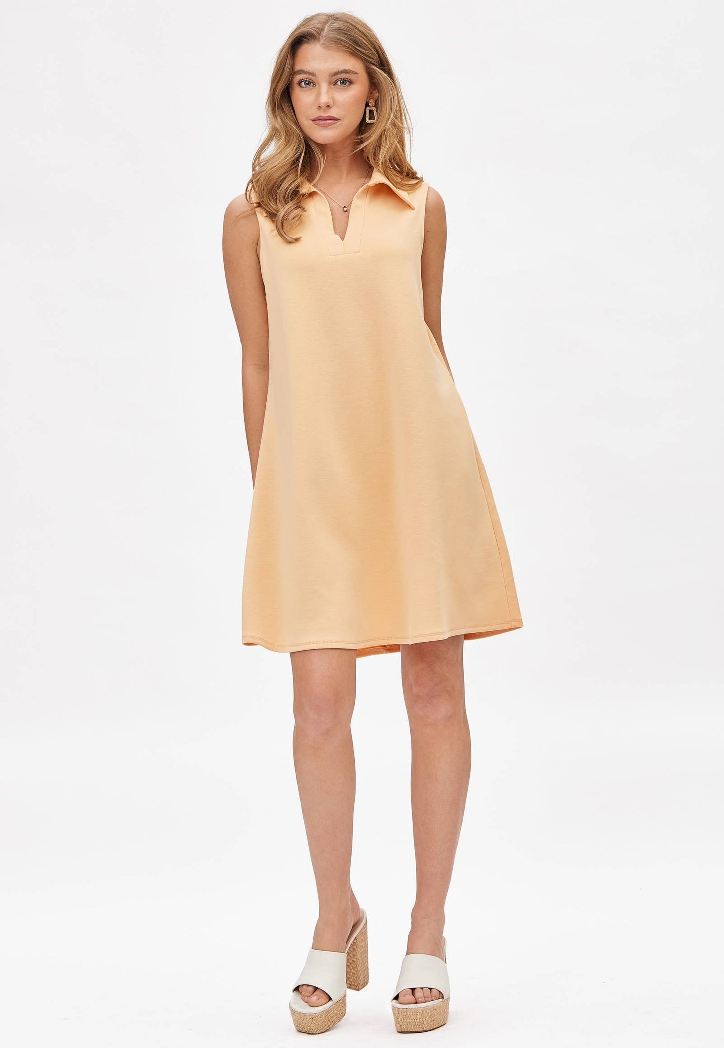 Collared Scuba Modal A-Line Dress